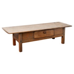 Antique Large French Coffee Table With Single Drawer, circa 1890