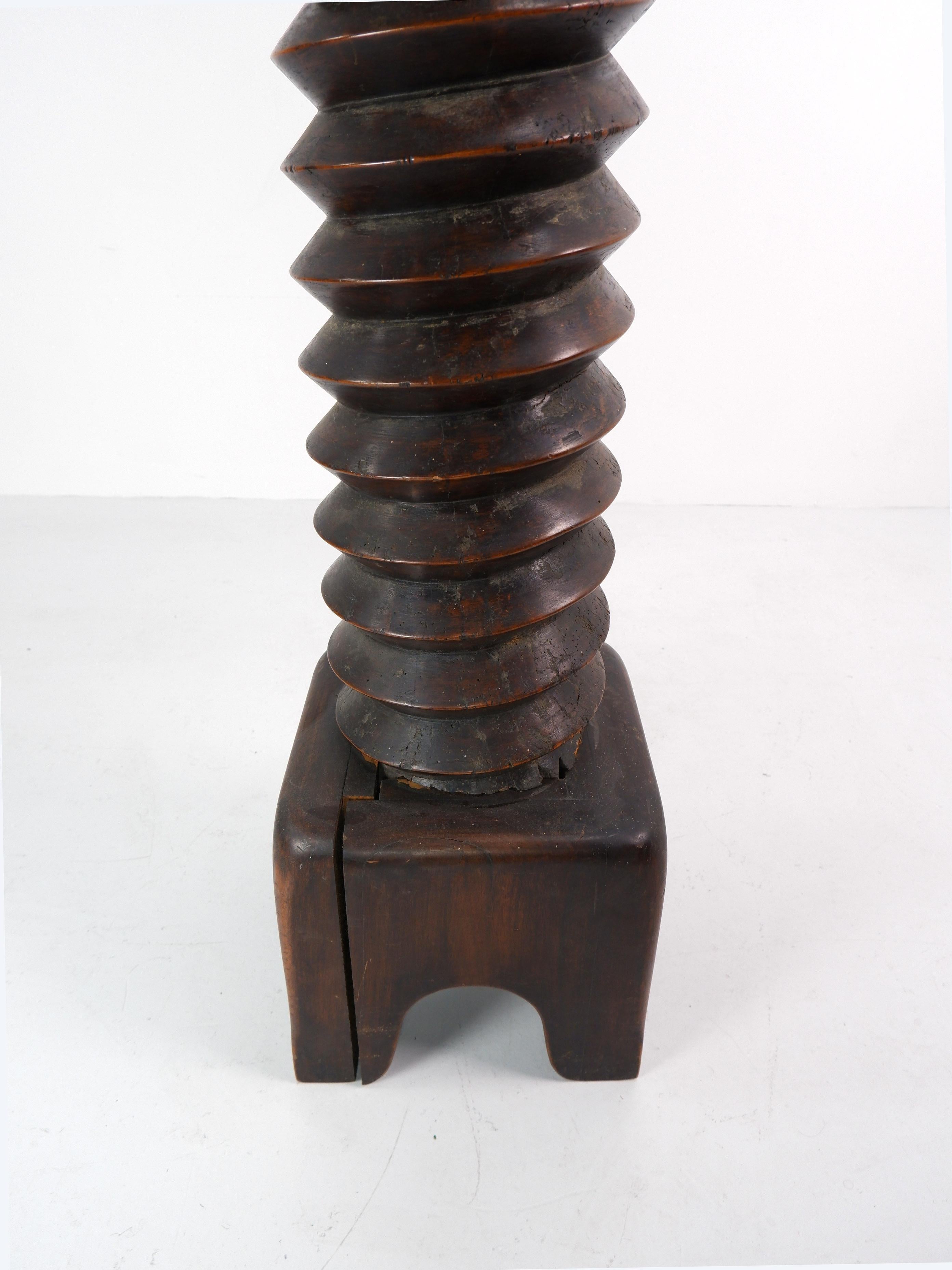 20th Century Large French Column Pedestal After Dudouyt, c.1940