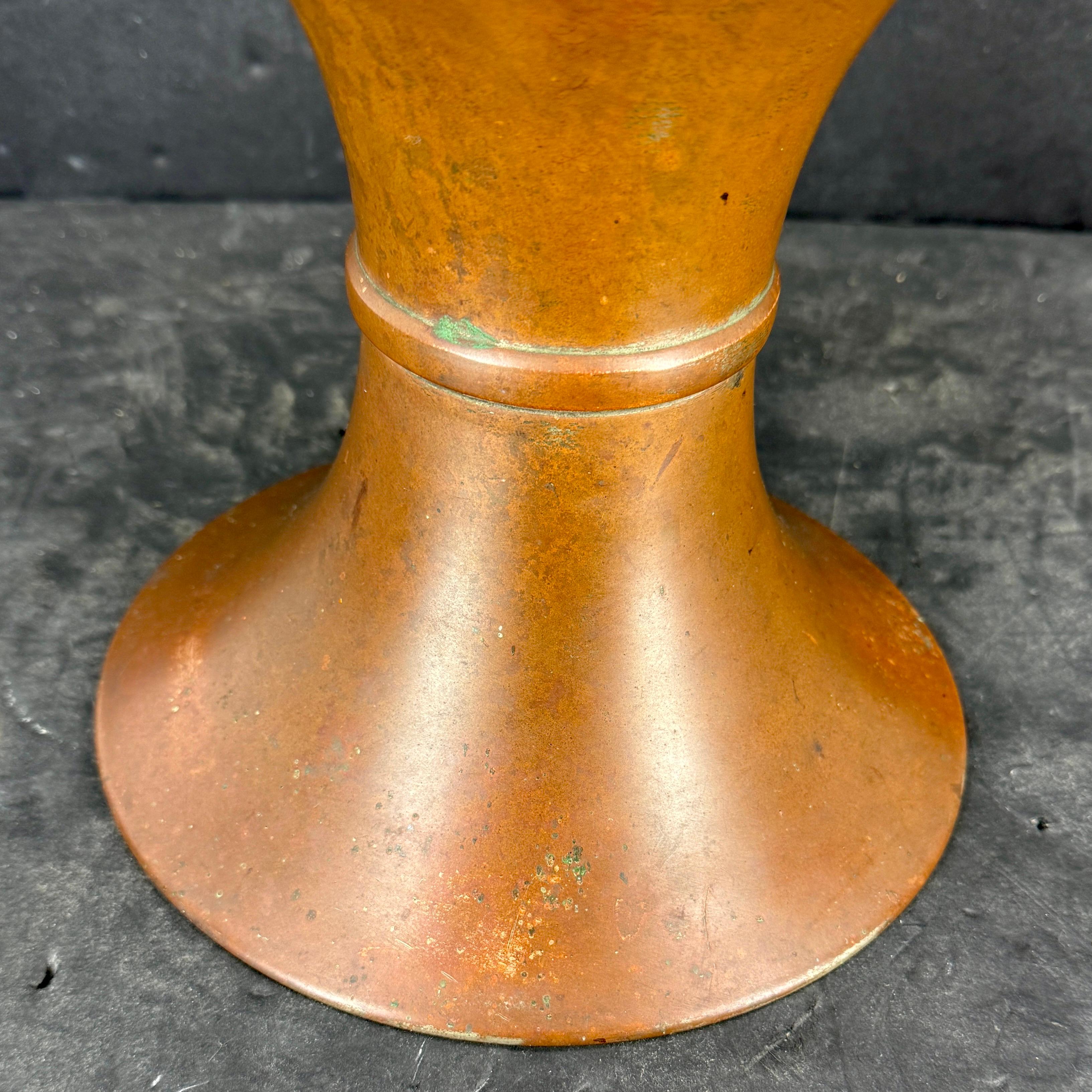 20th Century Large French Copper Footed Wine Champagne Cooler Bucket For Sale