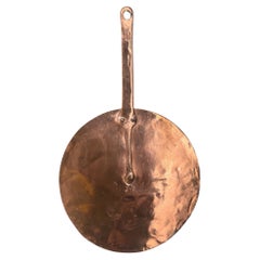 Large French Copper Lid with Stamped Initials, C 1890's