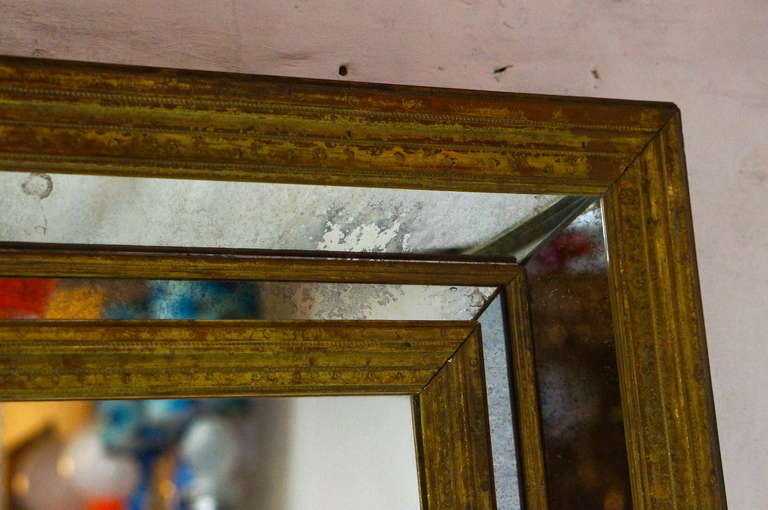 Mid-20th Century Large French Copper Mirror For Sale