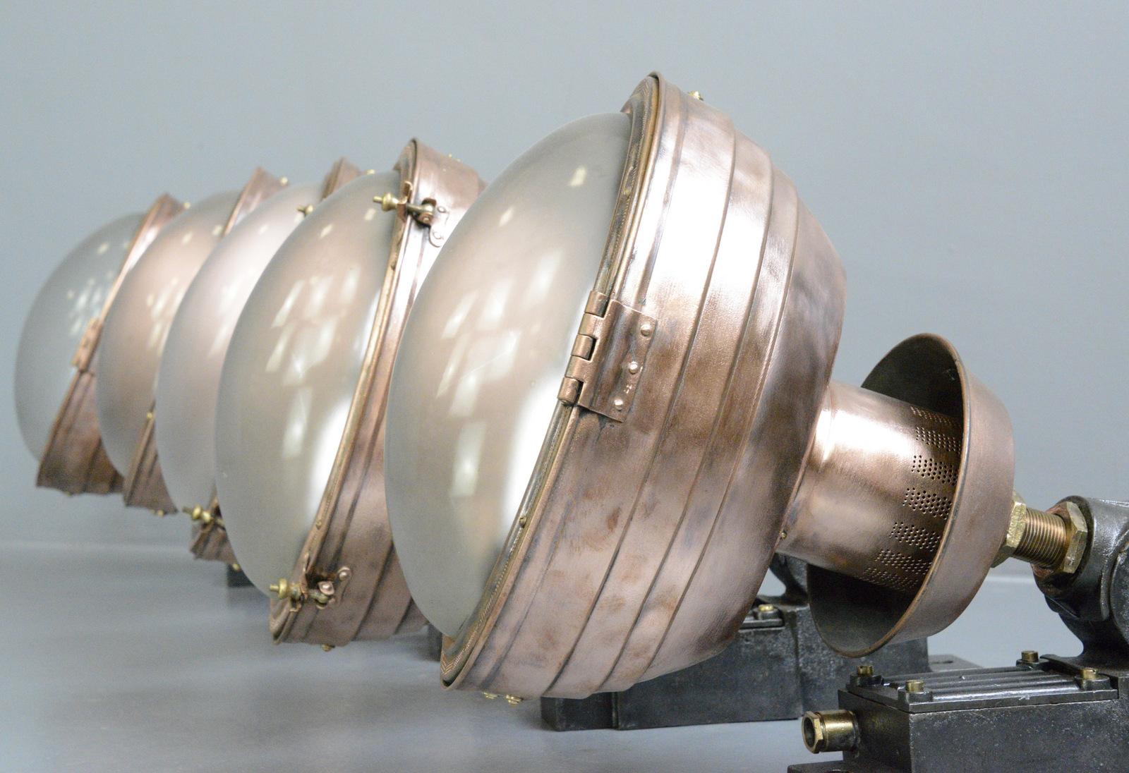 Large French Copper Wall Lights, Circa 1920s 4