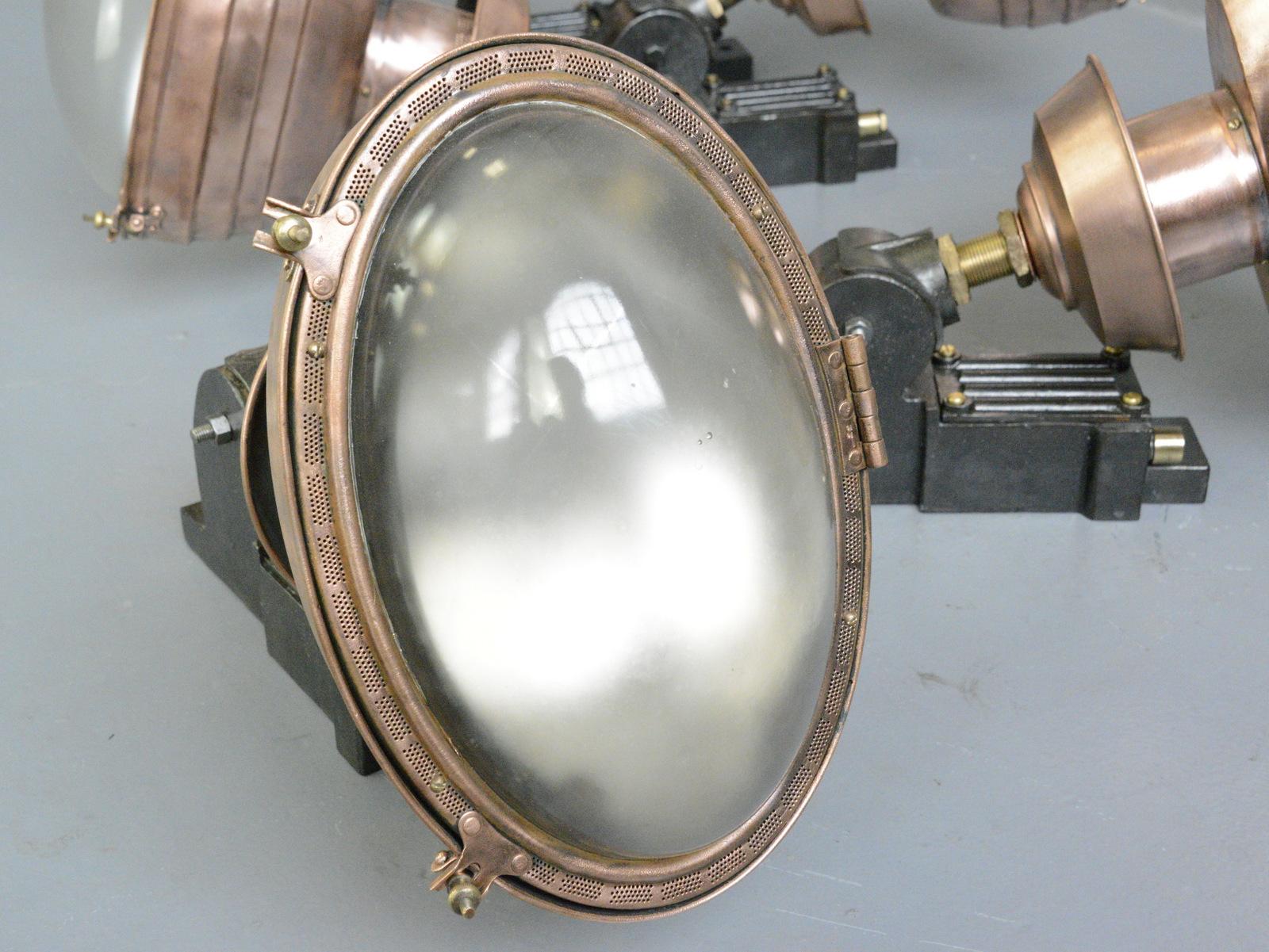 Large French Copper Wall Lights, Circa 1920s 9