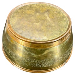 Large French Copper Wine Champagne Bucket Cooler with Floral Engraved Design