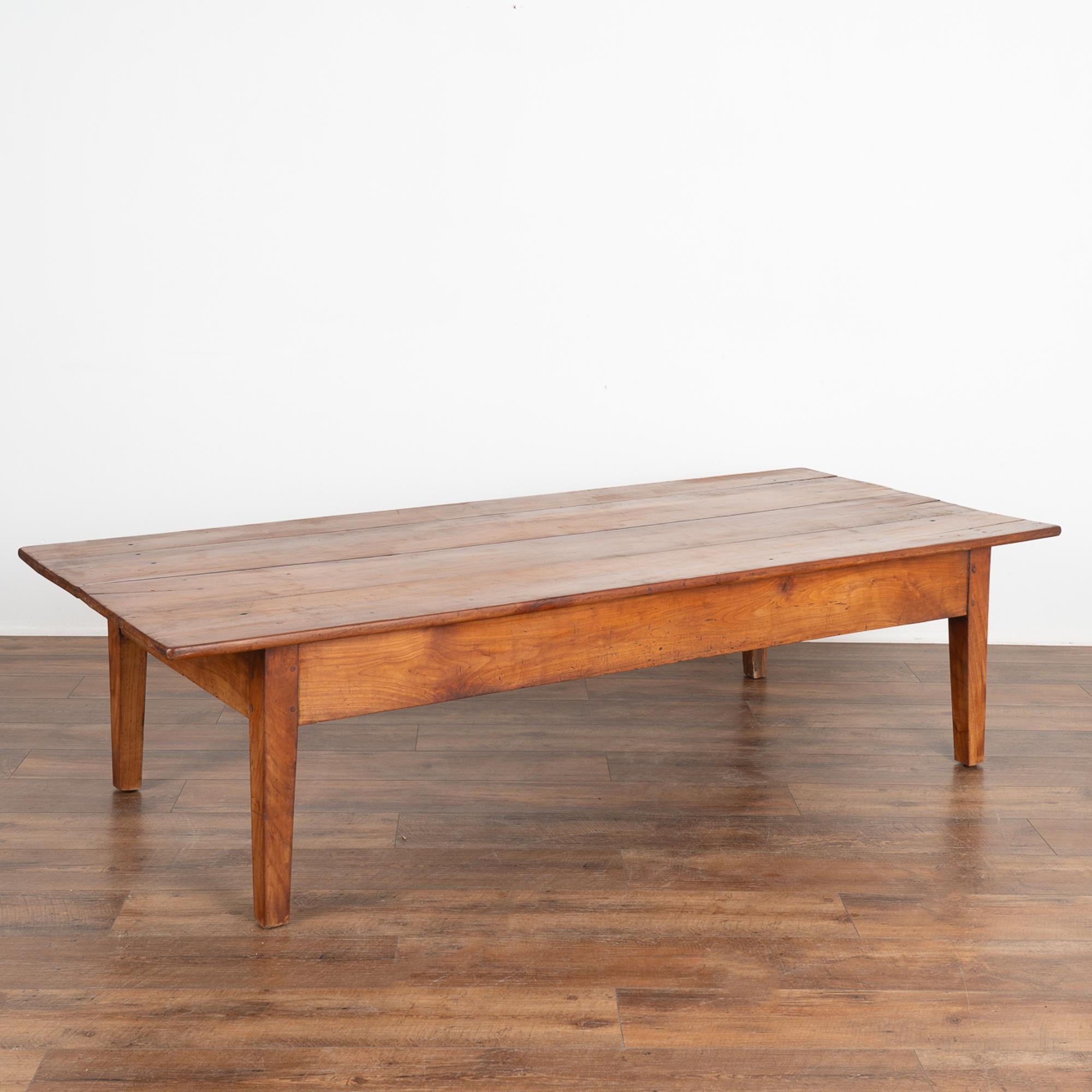 Large French Country Cherry Wood Coffee Table, circa 1820-40 6