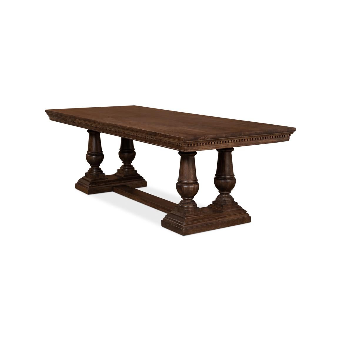American Classical Large French Country Dining Table For Sale