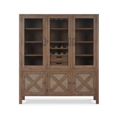Large French Country Wine Cabinet
