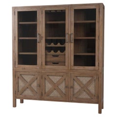 Grande armoire à vin de style campagne française