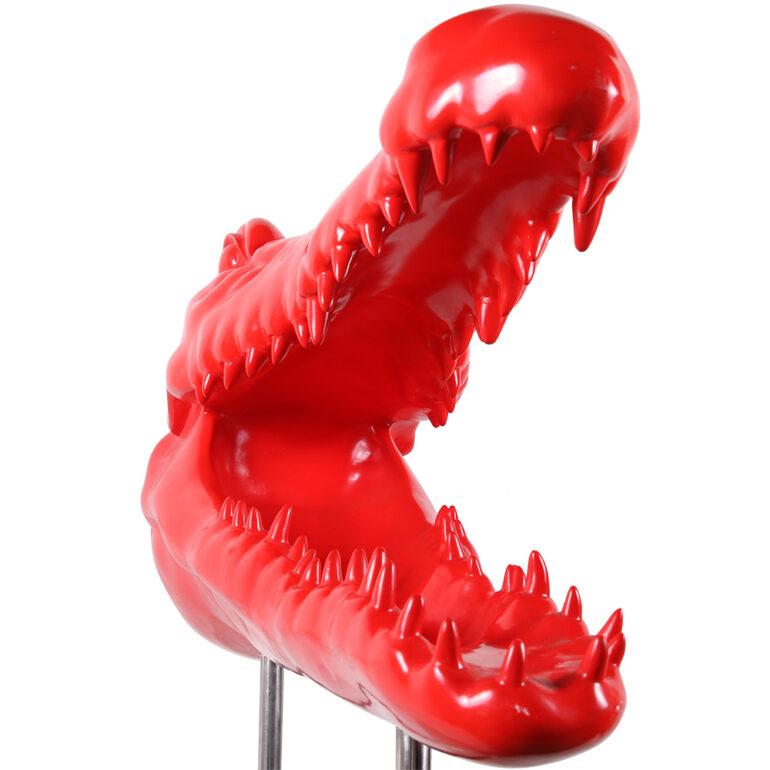 Large French Crocodile Sculpture By: Rambaud In Good Condition For Sale In Vancouver, British Columbia
