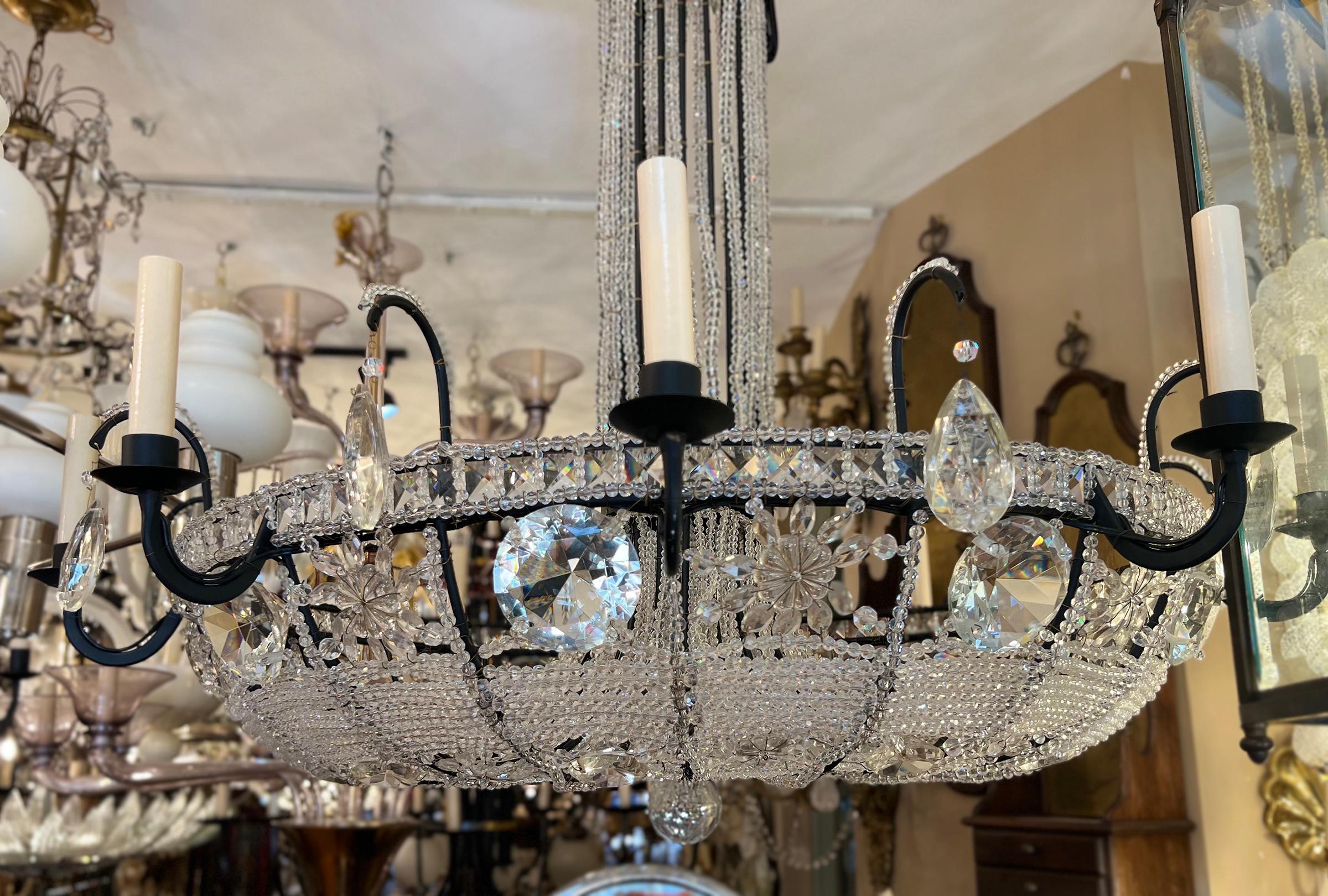 Large French Crystal Chandelier For Sale 6