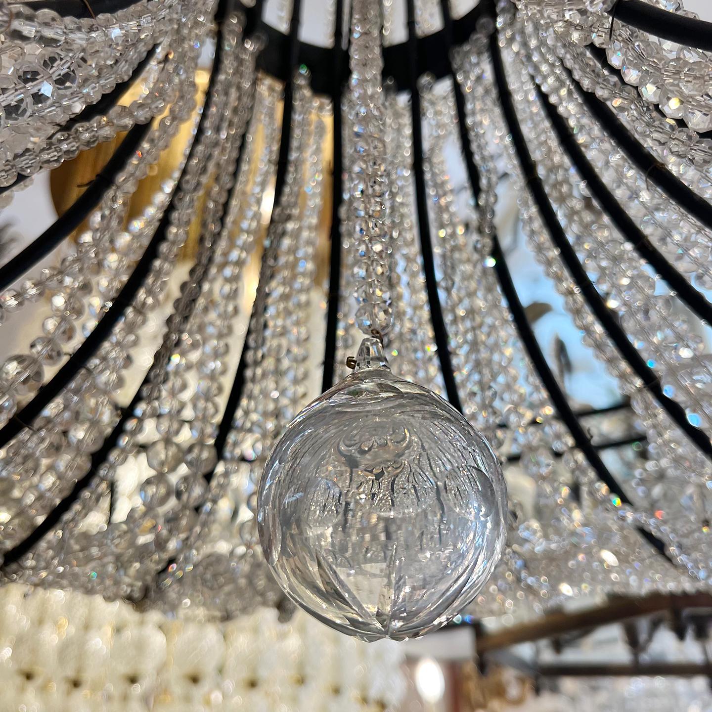 Large French Crystal Chandelier For Sale 1