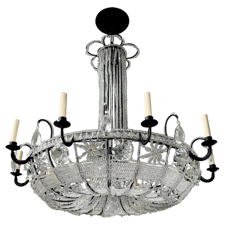 Large French Crystal Chandelier For Sale at 1stDibs