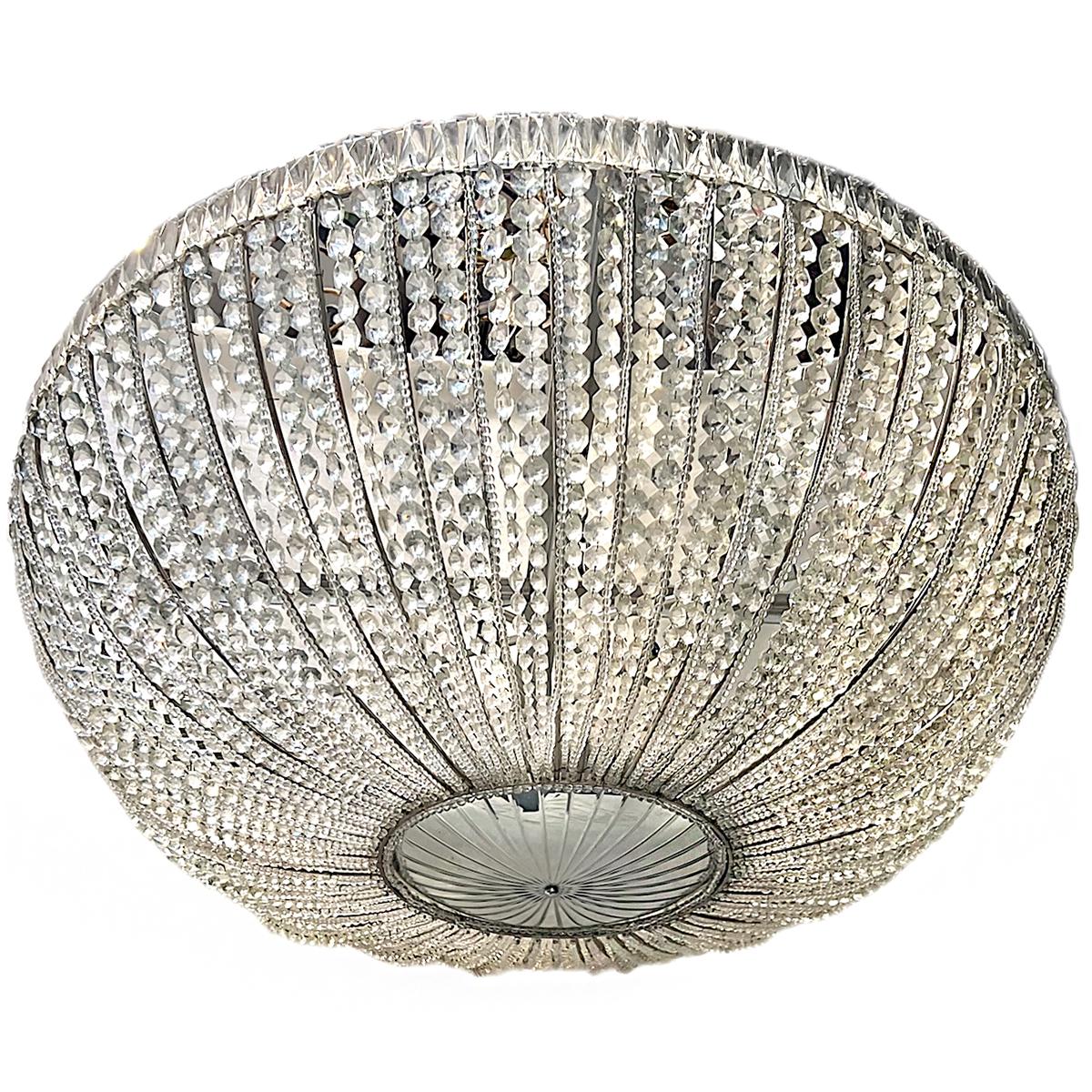 Large French Crystal Pendant Chandelier For Sale 5