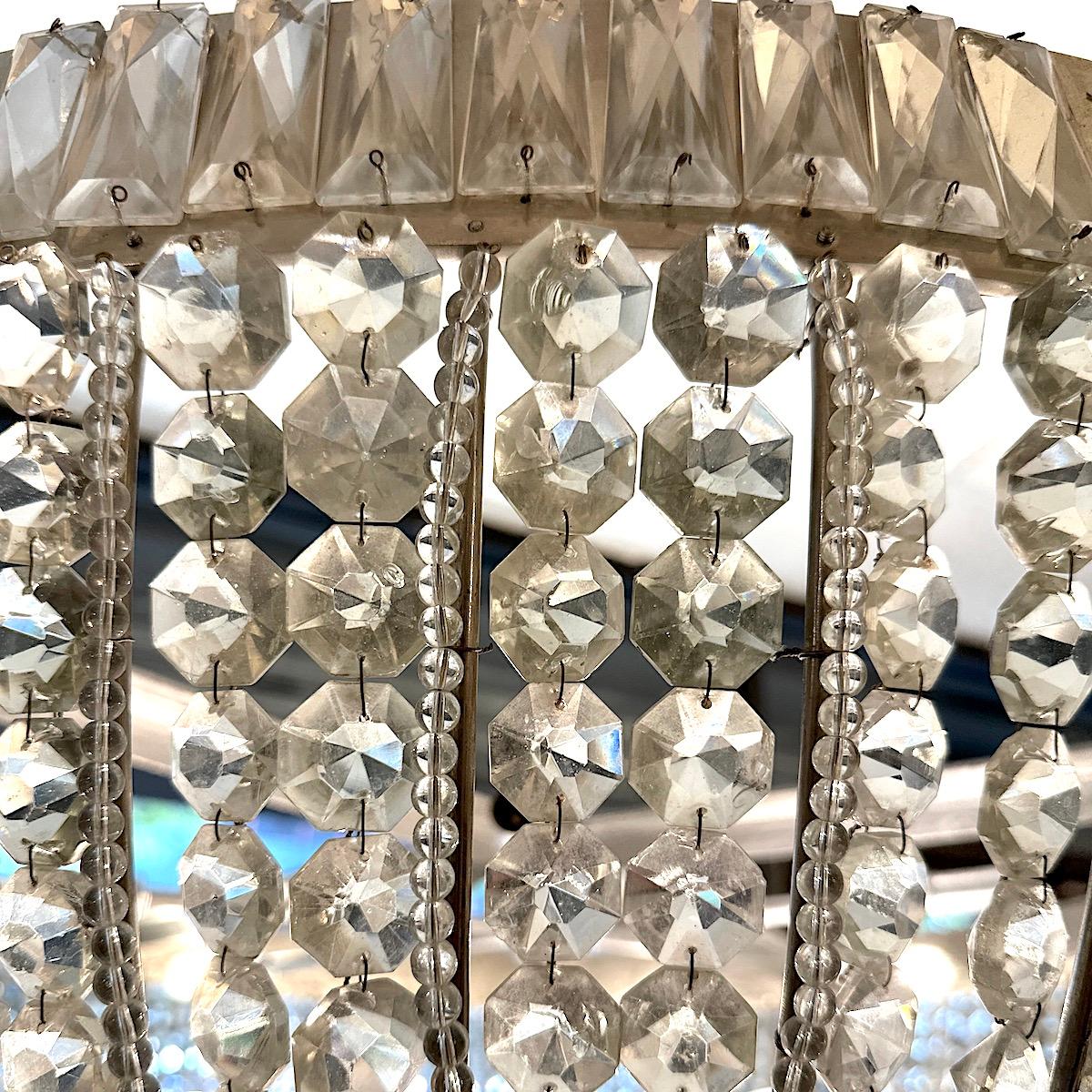 Grande lampadario a sospensione in cristallo francese in vendita 1