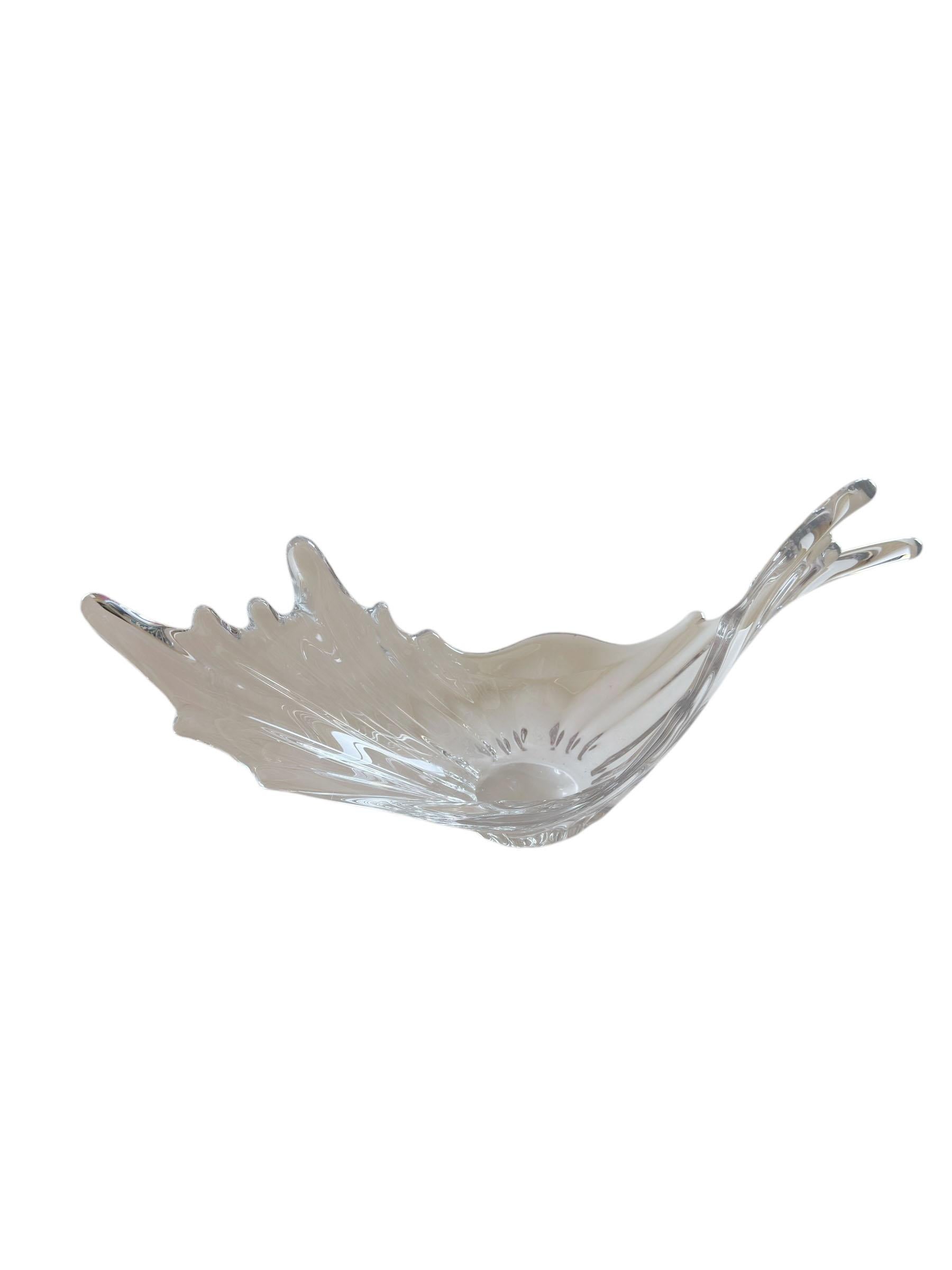 Large French Crystal Splash Centerpiece Bowl For Sale 2