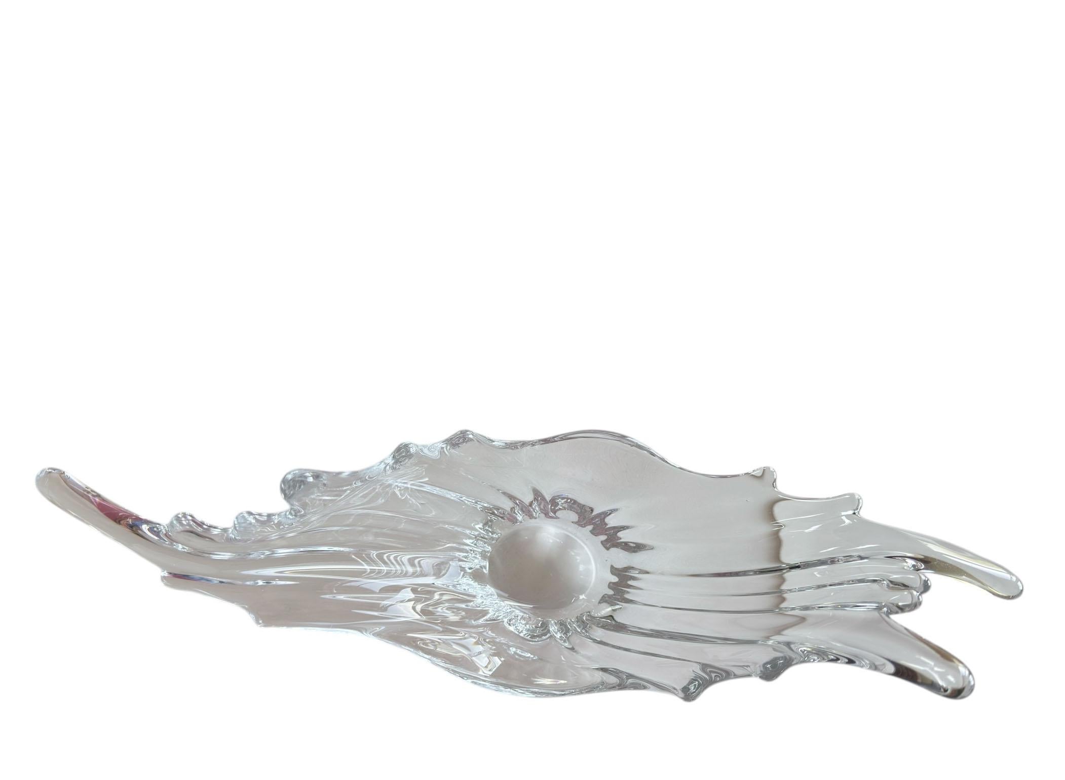 Large French Crystal Splash Centerpiece Bowl For Sale 3