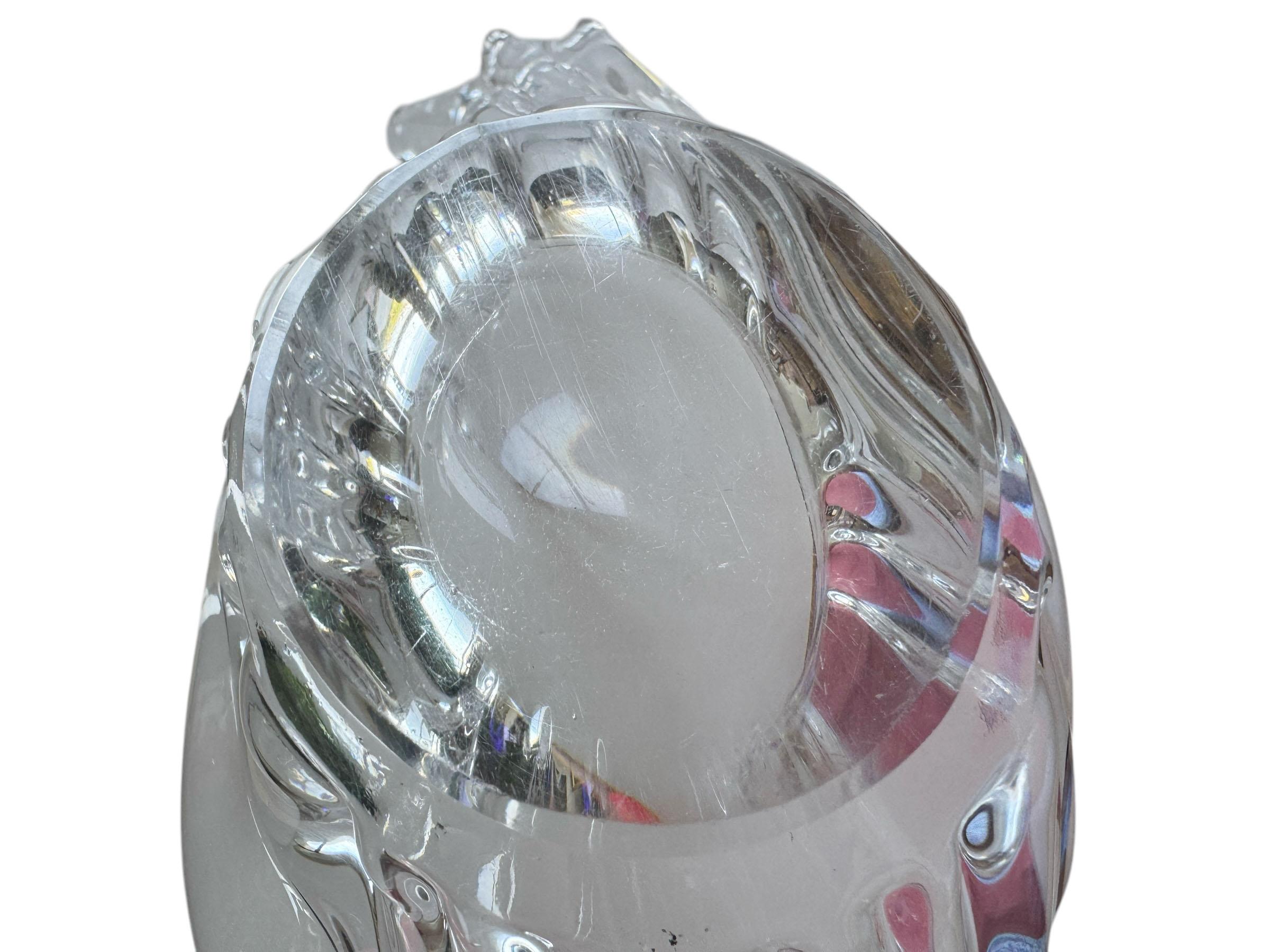 Large French Crystal Splash Centerpiece Bowl For Sale 4