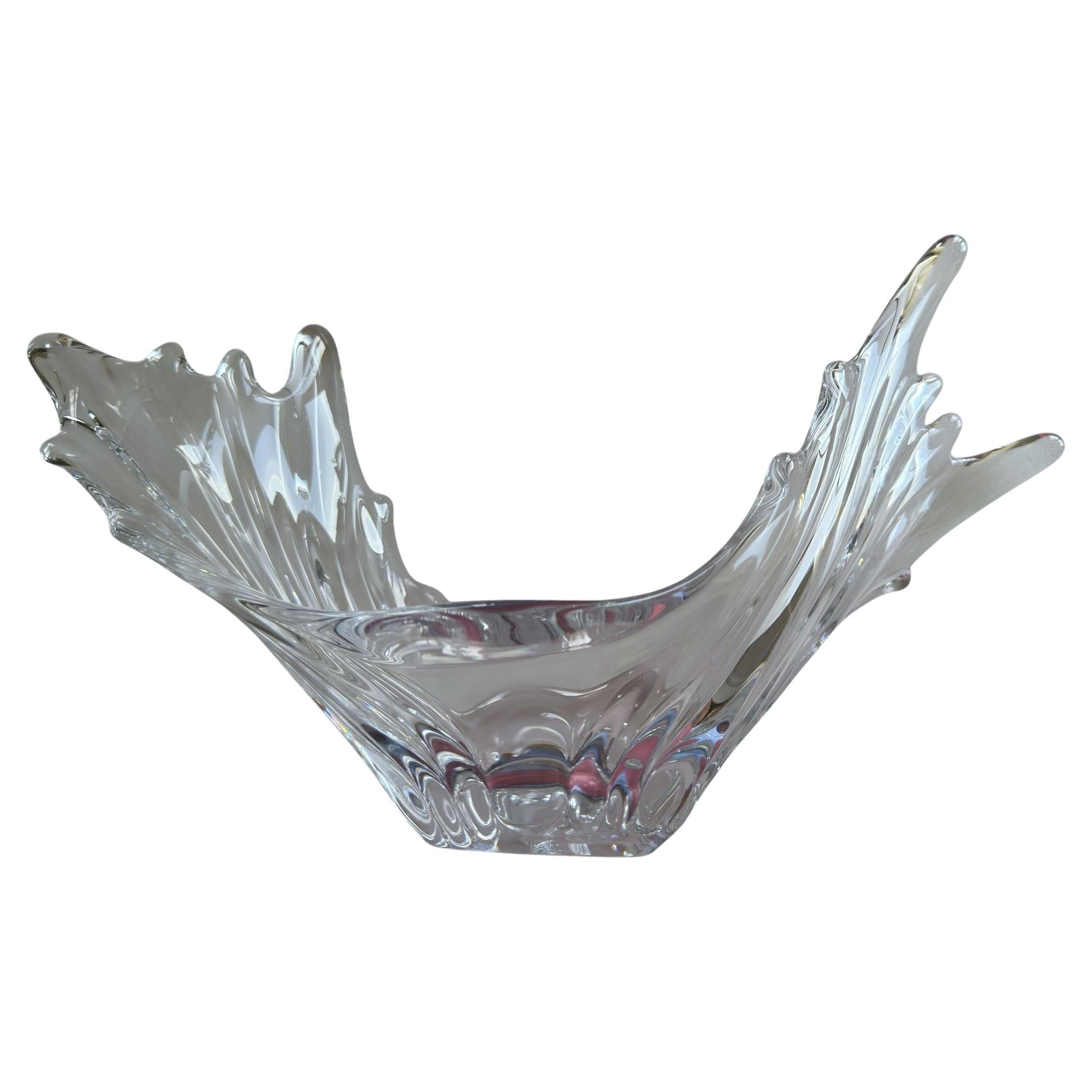 Grand bol de centre de table en cristal français