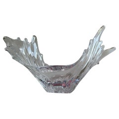 Grand bol de centre de table en cristal français