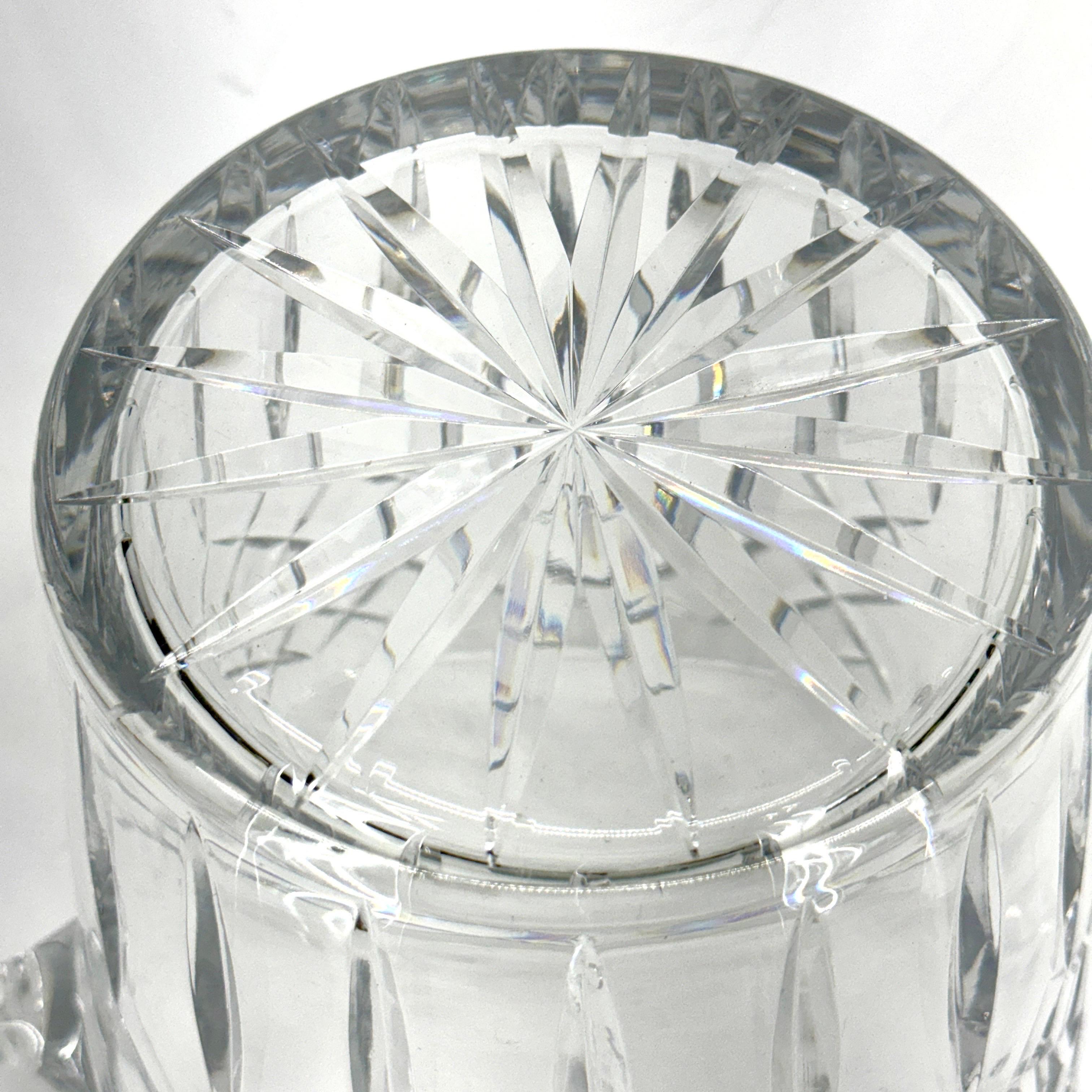 Large French Cut Crystal Ice Champagne Bucket For Sale 5