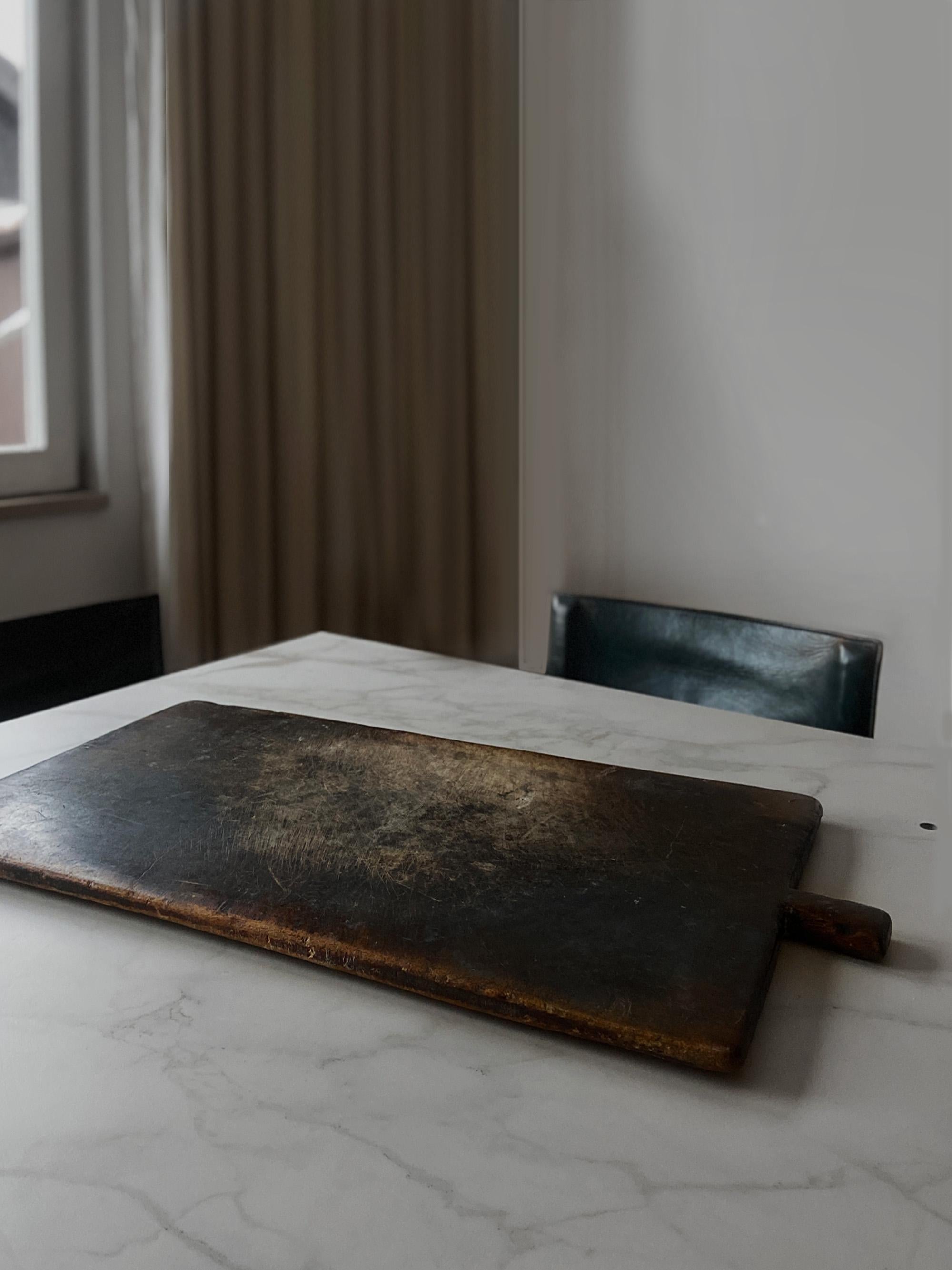 Large French Dark Wooden Serving Board, Cutting Board 4