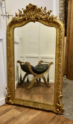 19th Century Louis Philippe Wall Mirror with Giltwood Frame