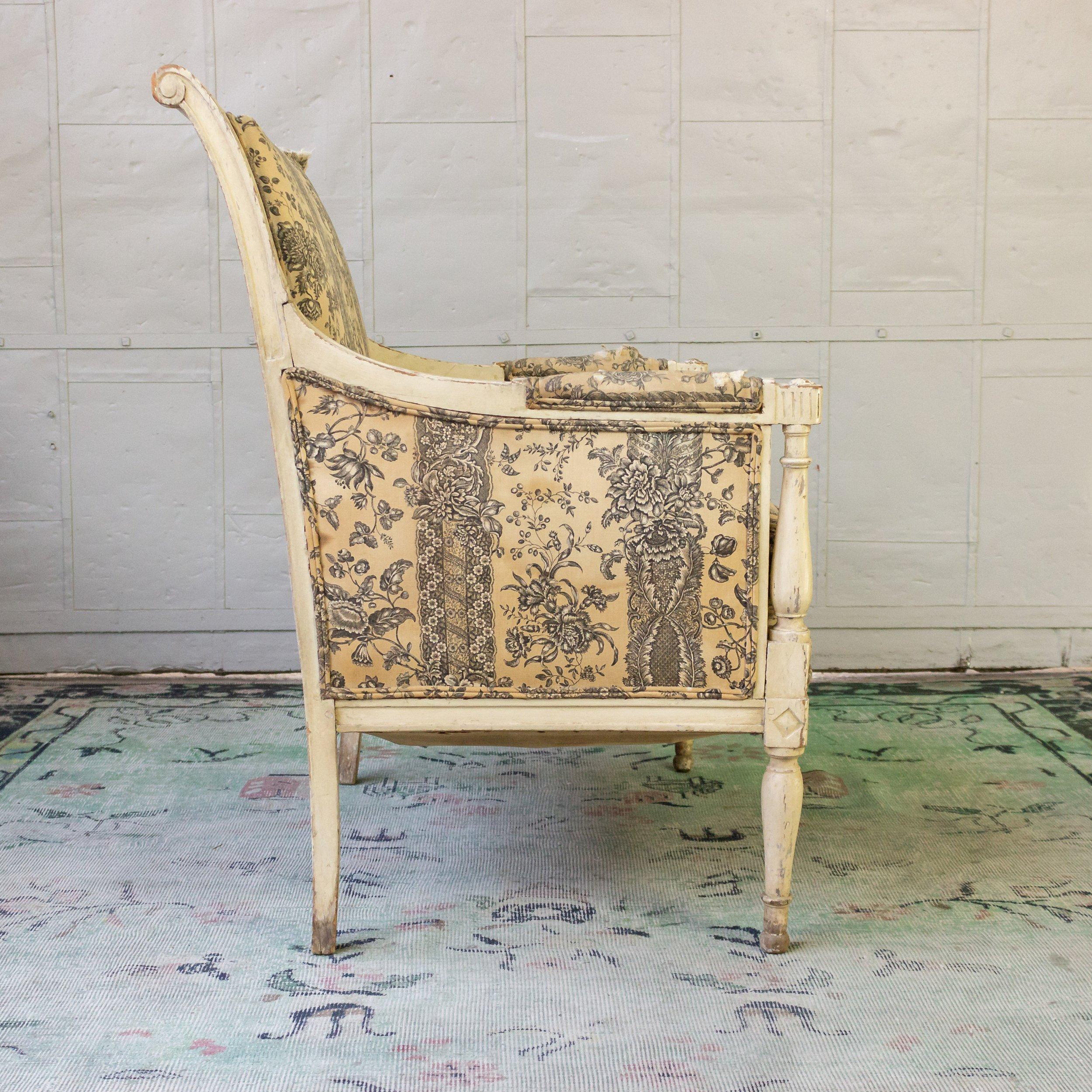 Large French Directoire Style Armchair For Sale 5