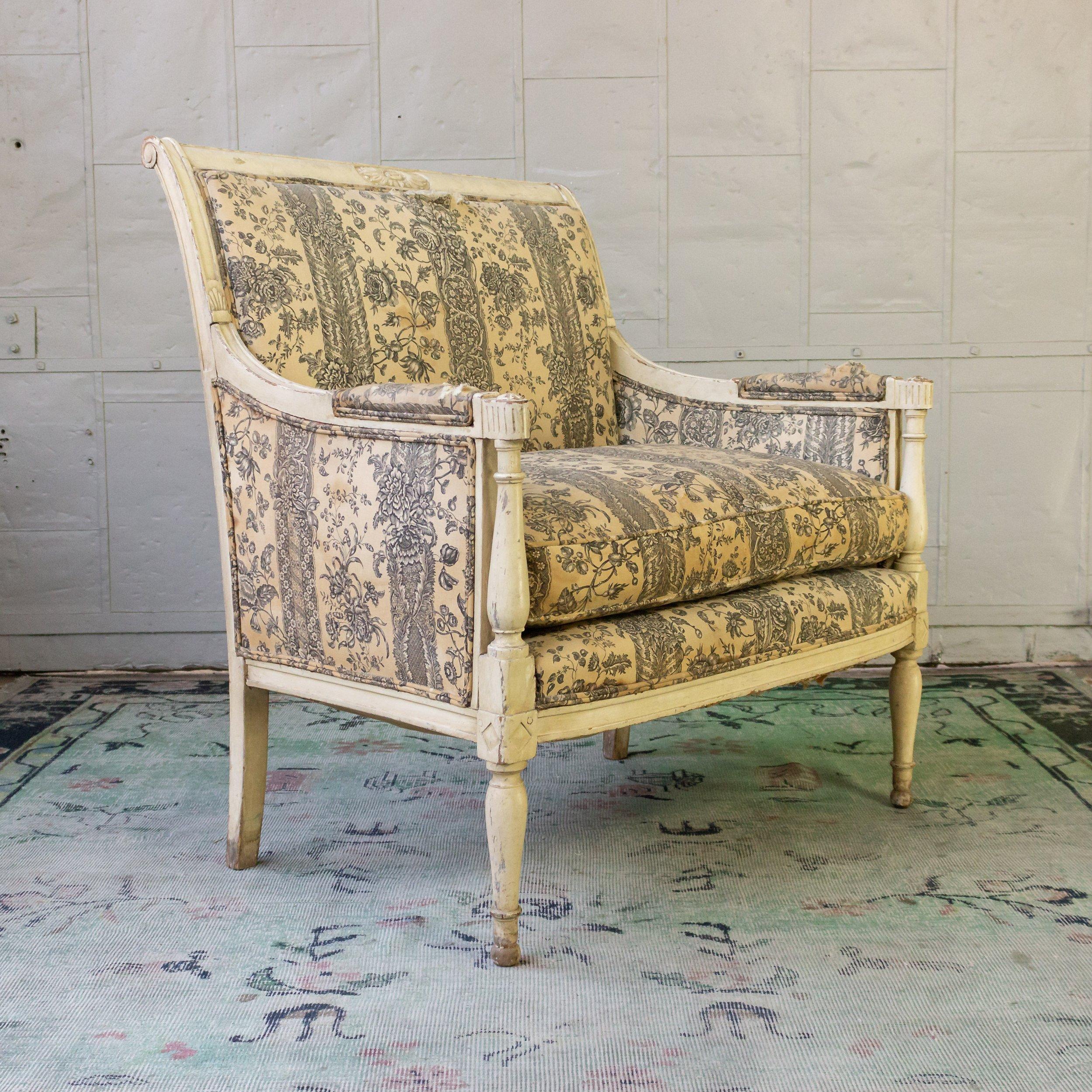 Large French Directoire Style Armchair For Sale 6