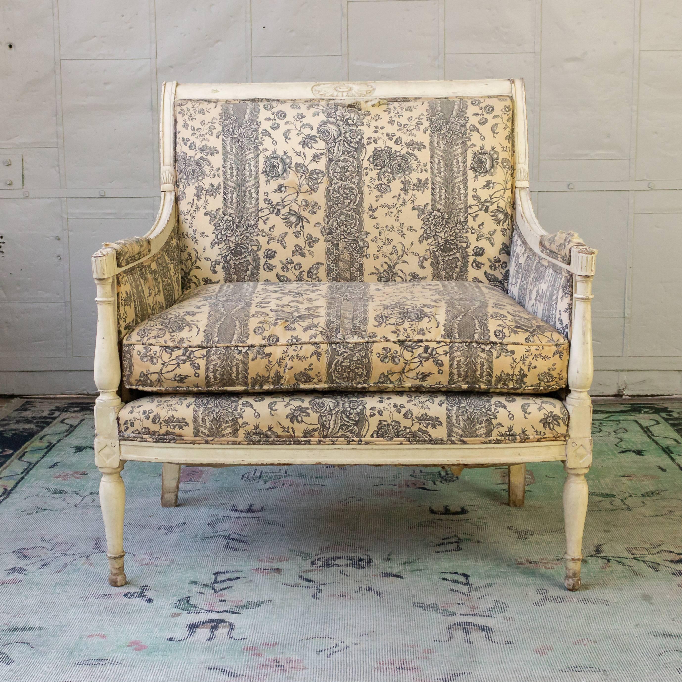 Large French Directoire Style Armchair 6