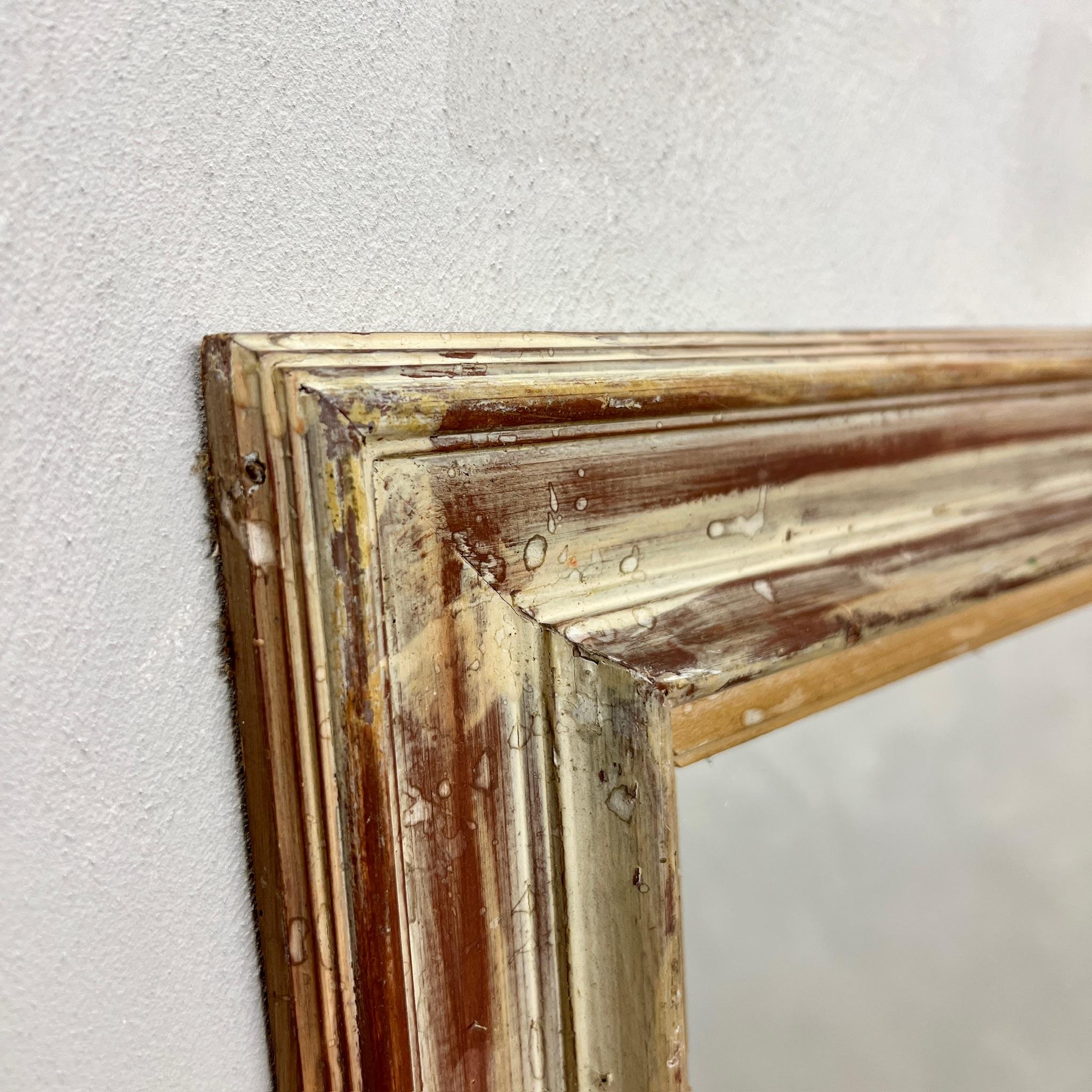 Français Grand tableau français peint à sec  Miroir en vente