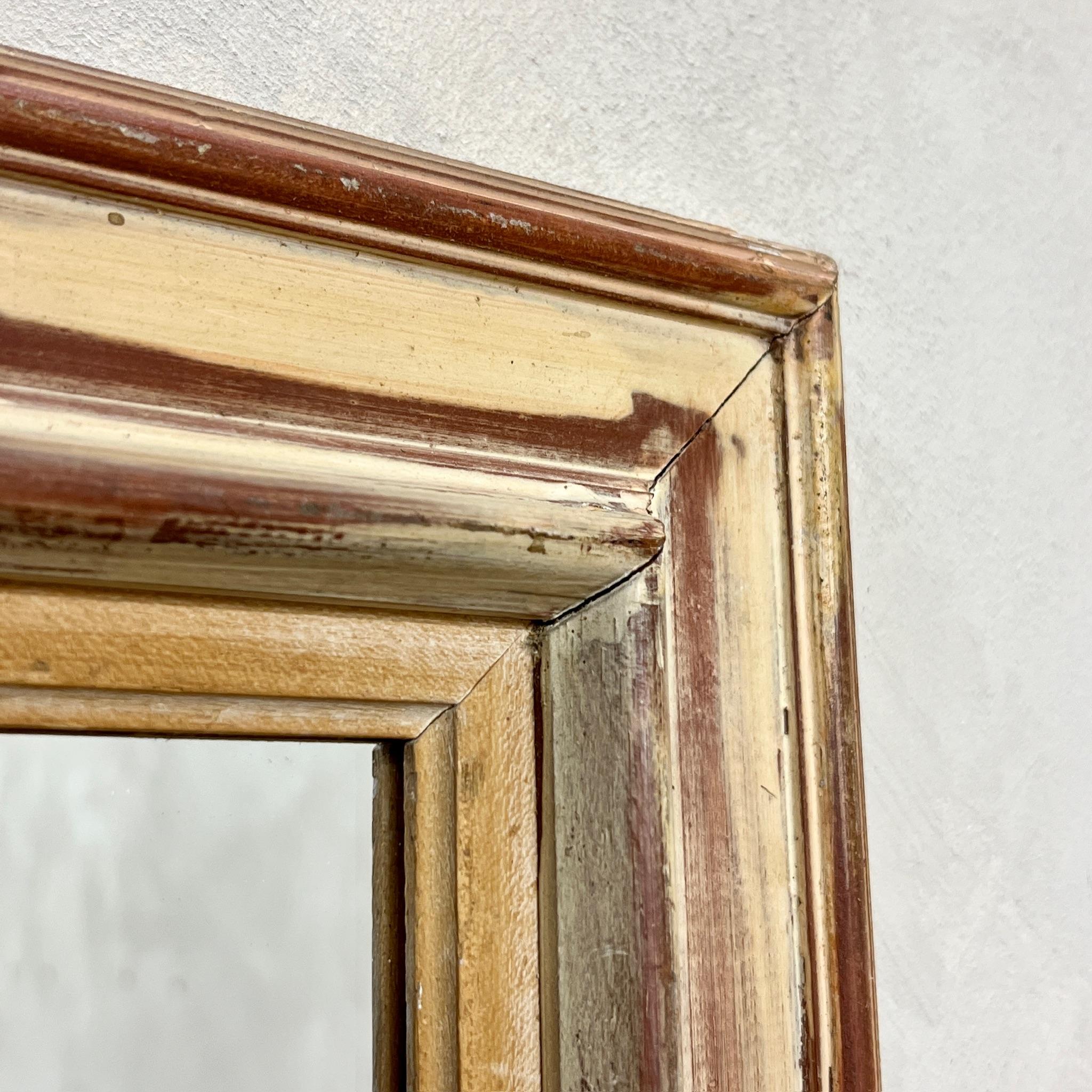 Grand tableau français peint à sec  Miroir Bon état - En vente à Southampton, GB