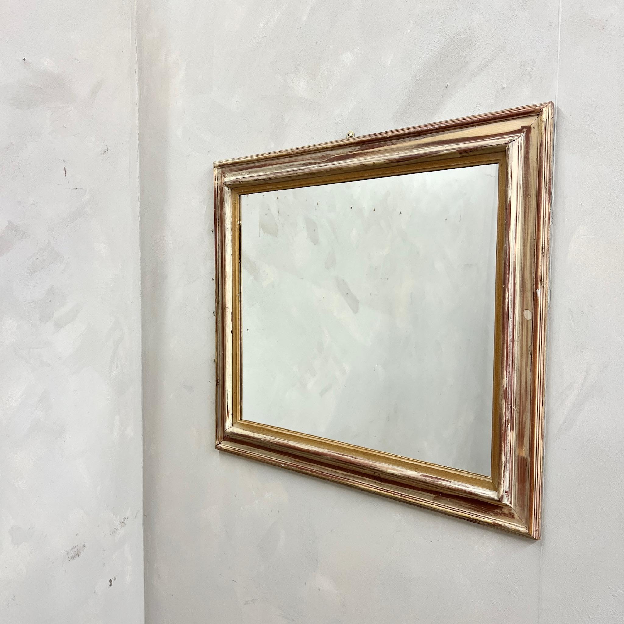 Grand tableau français peint à sec  Miroir en vente 2