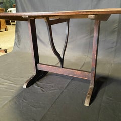 Large French Early 19th Century Oval Wine Tasting or Tilt-Top Dining Table