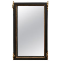 Large French Ebonized and Ormolu Wall Mirror