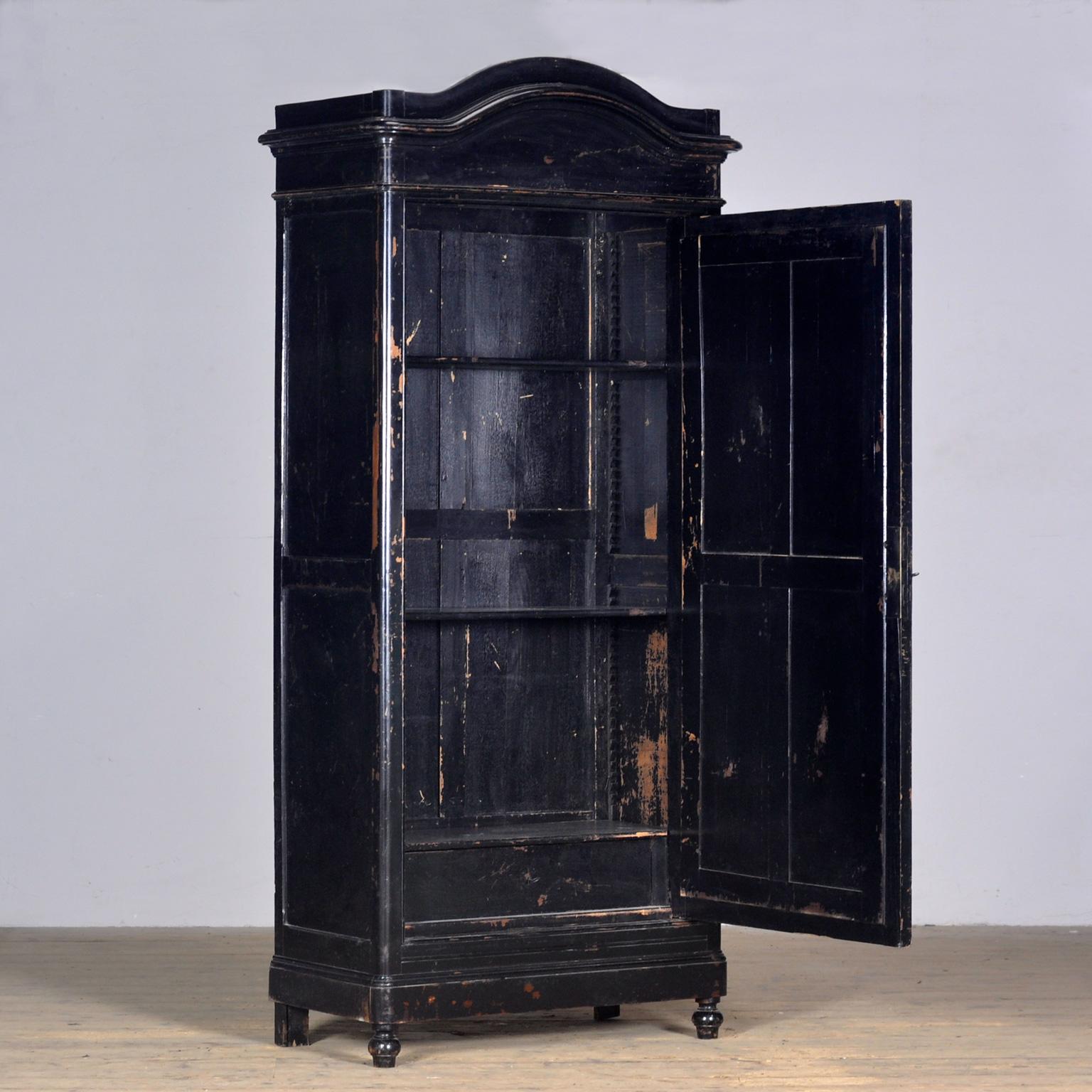 Grande armadio a specchio francese ebanizzato, 1850 circa In condizioni buone in vendita a Amsterdam, Noord Holland