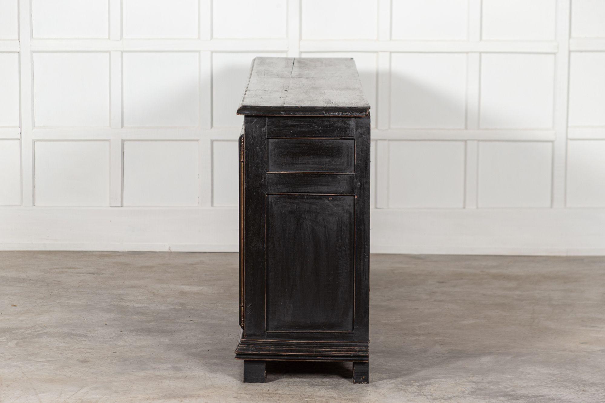 Large French Ebonized Fruitwood Enfilade Buffet For Sale 7