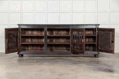 Large French Ebonized Fruitwood Enfilade Buffet