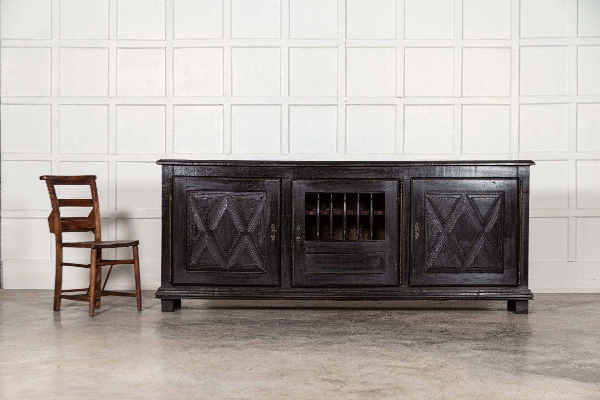 Large French Ebonized Fruitwood Enfilade Buffet For Sale 2