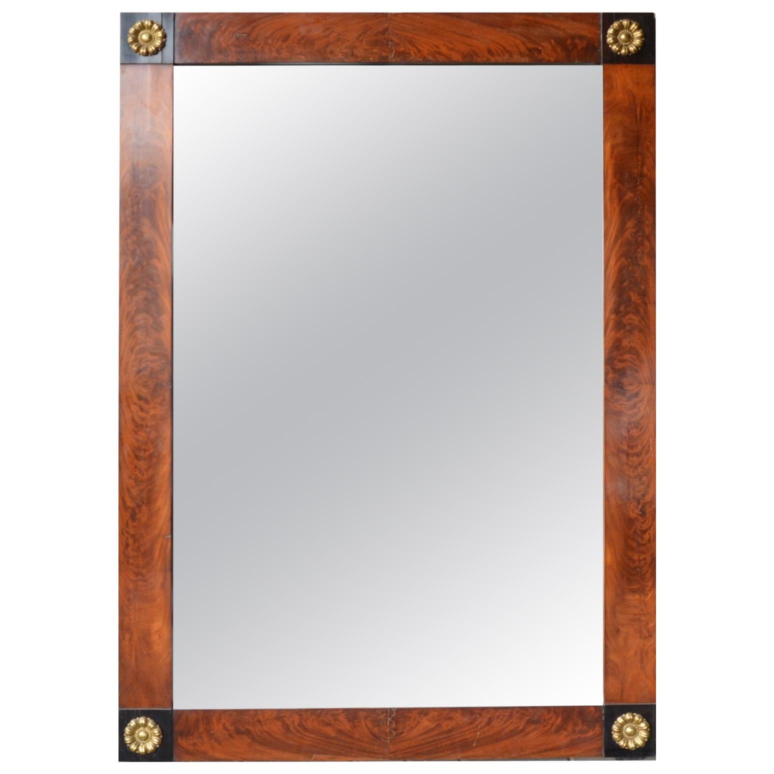 Large French Empire Mahogany Mirror im Angebot