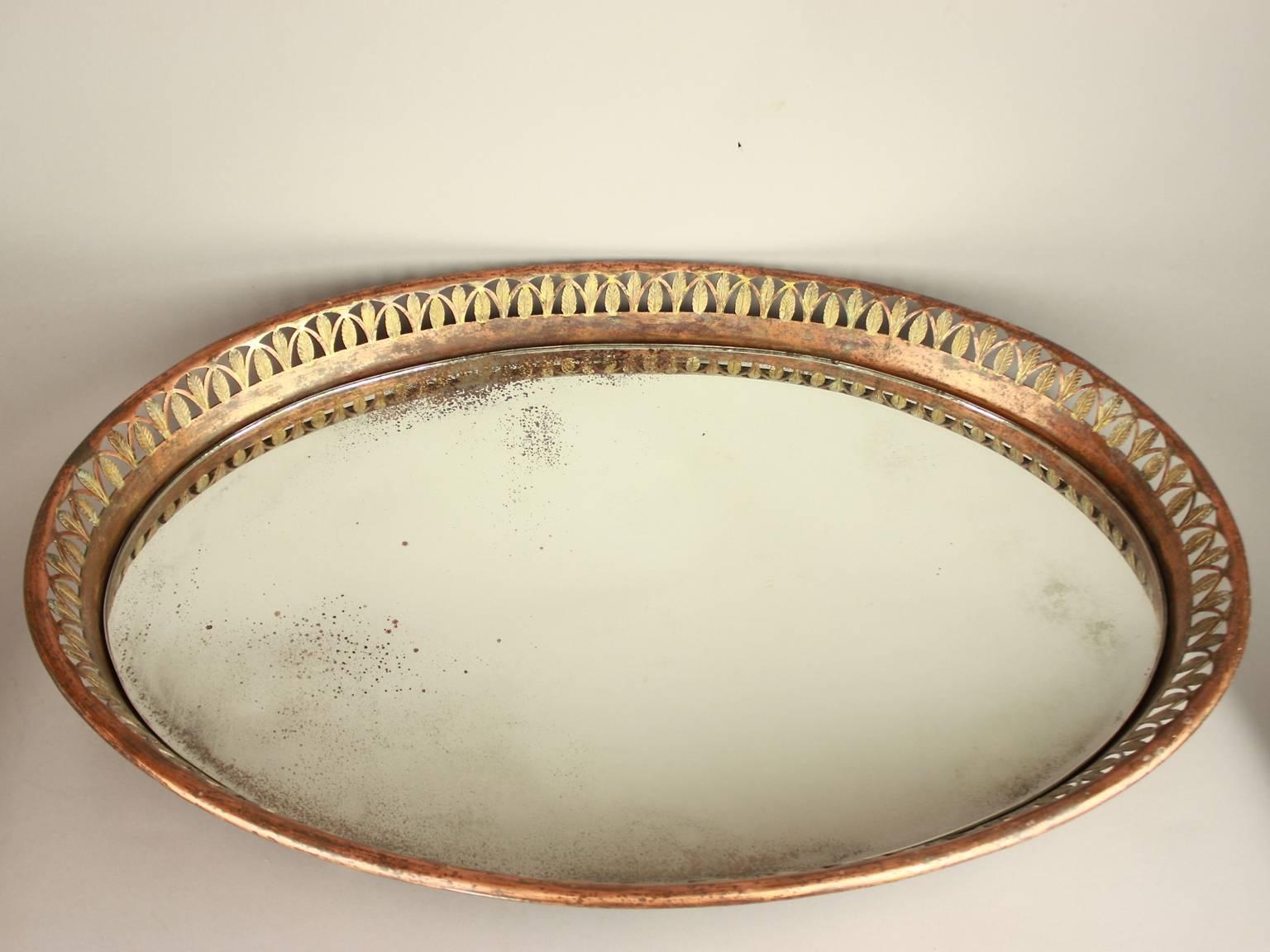 Copper Large French Empire Mirrored Centerpiece or 'Surtout de Table', circa 1810