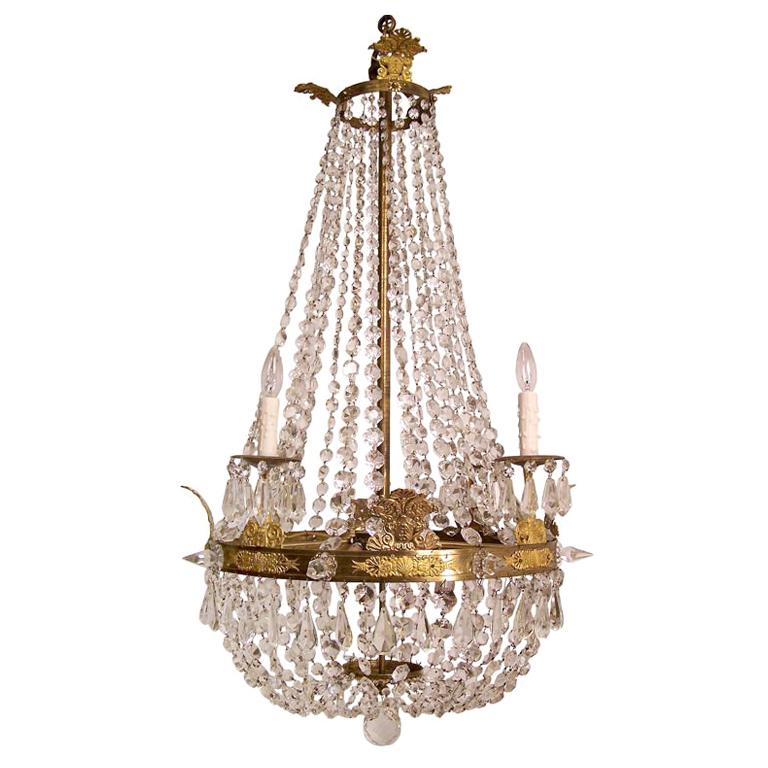 Large French Empire period Chandelier (1790-1825) For Sale