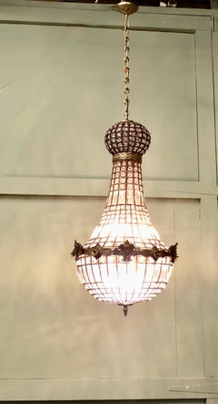 Large French Empire Style Balloon Chandelier A Fine Piece
