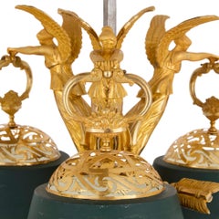 Large French Empire-Style Gilt-Bronze Bouillotte Lamp