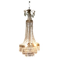 Large French Empire Style, Tent and Waterfall Chandelier