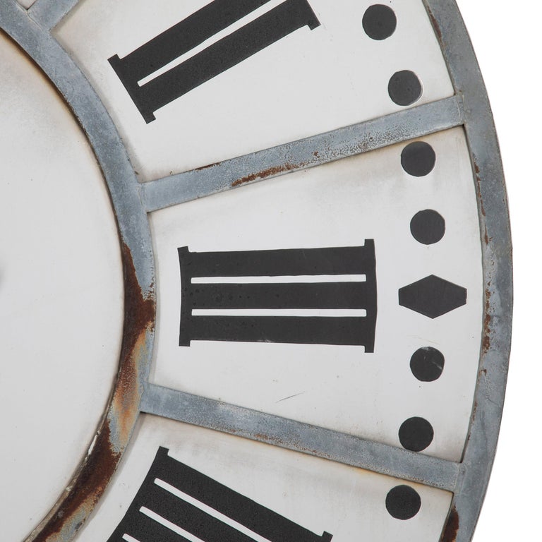 Large French Enamelled Clock Face For Sale at 1stDibs