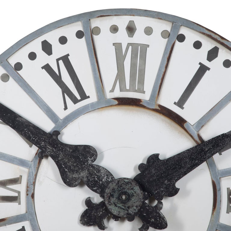 Large French Enamelled Clock Face For Sale at 1stDibs