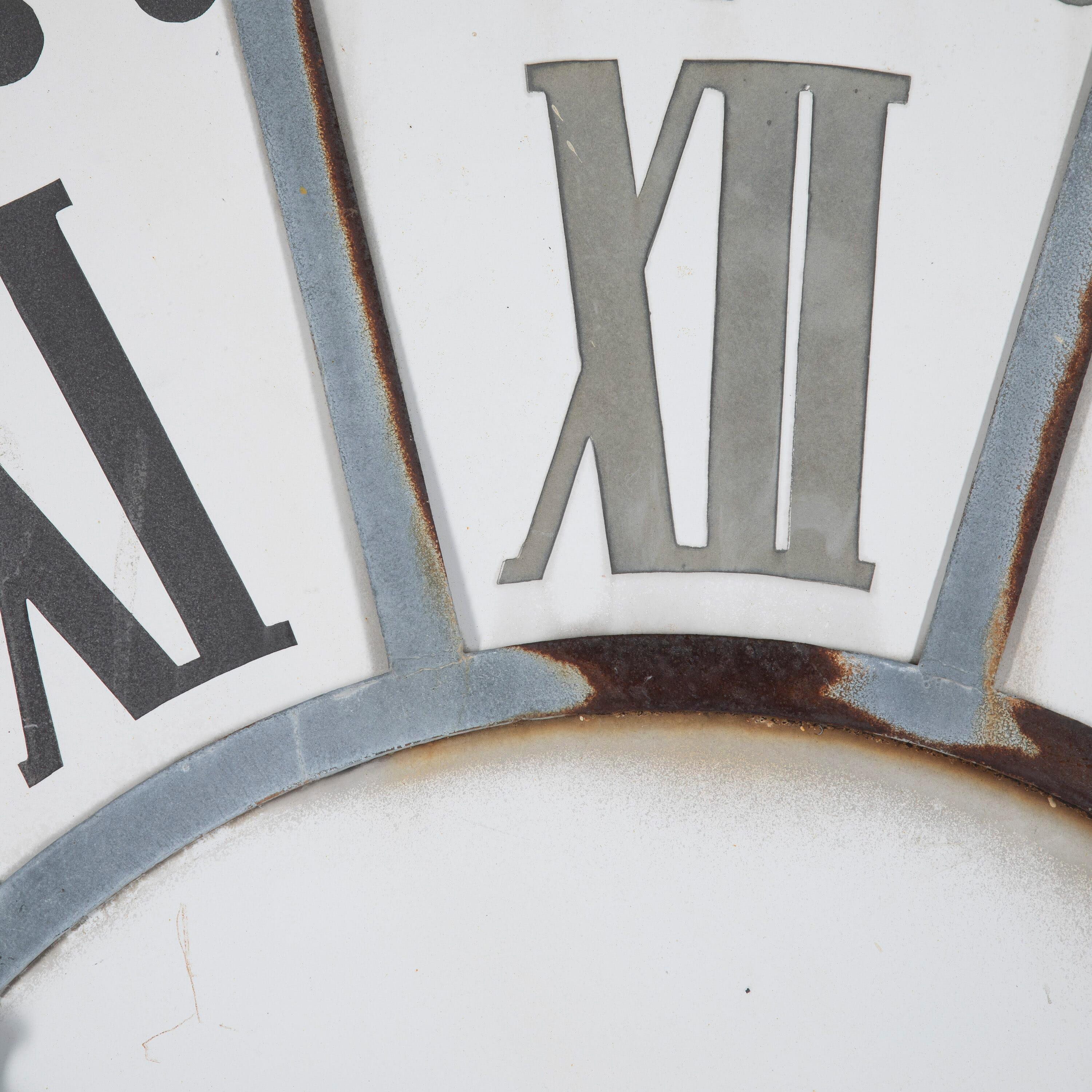 Large French Enamelled Clock Face For Sale 2