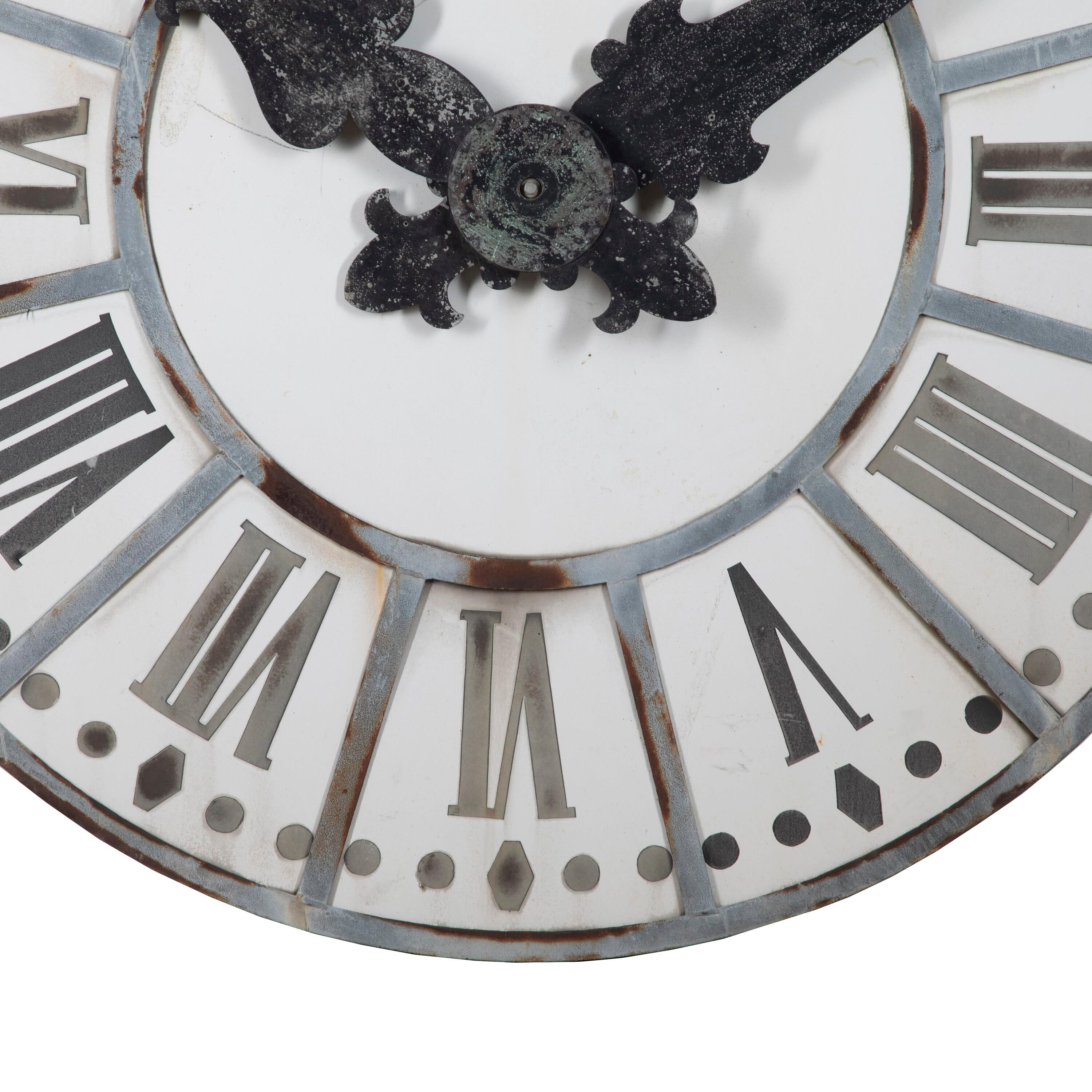 Large French Enamelled Clock Face For Sale 5