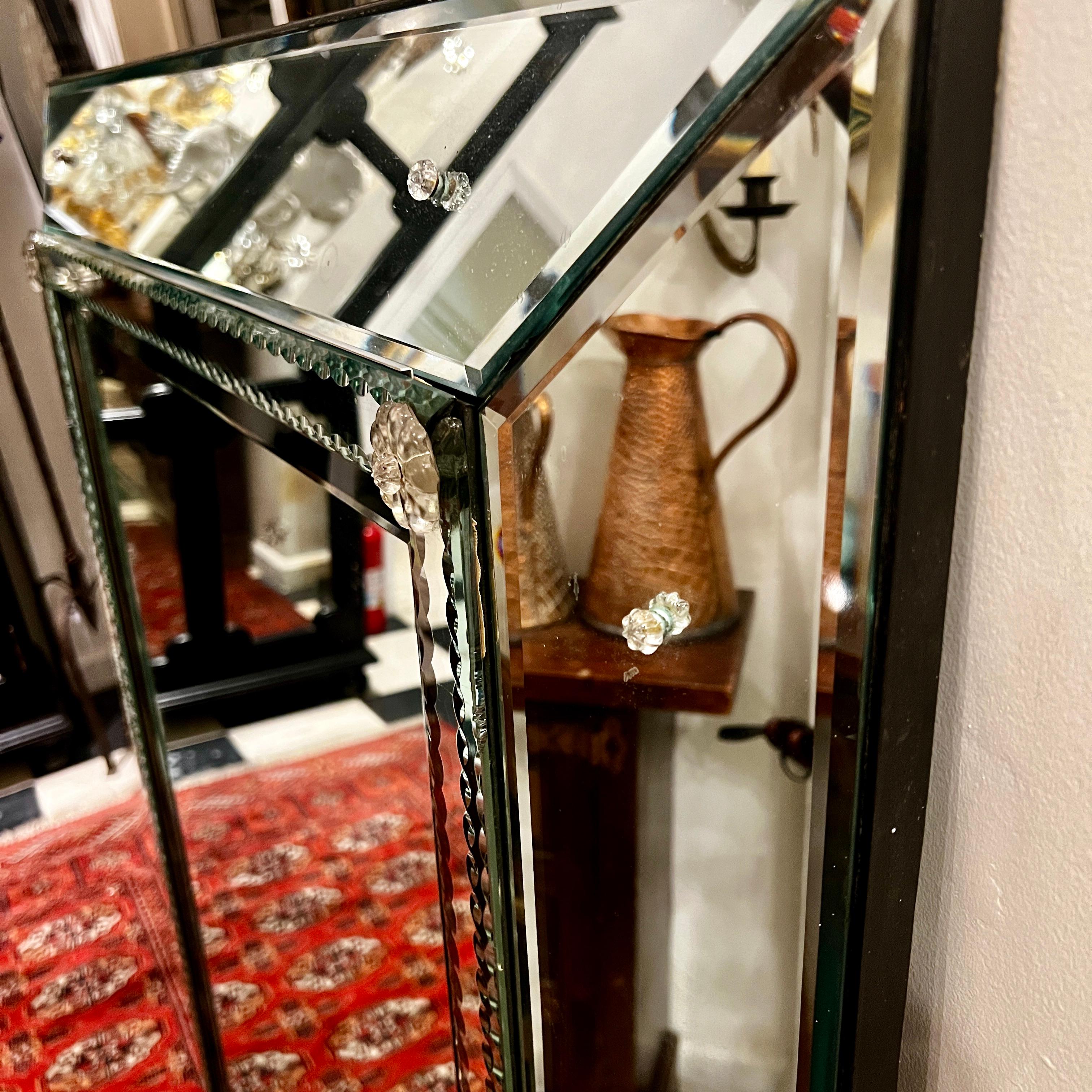 Large French Etched Mirror In Good Condition For Sale In New York, NY