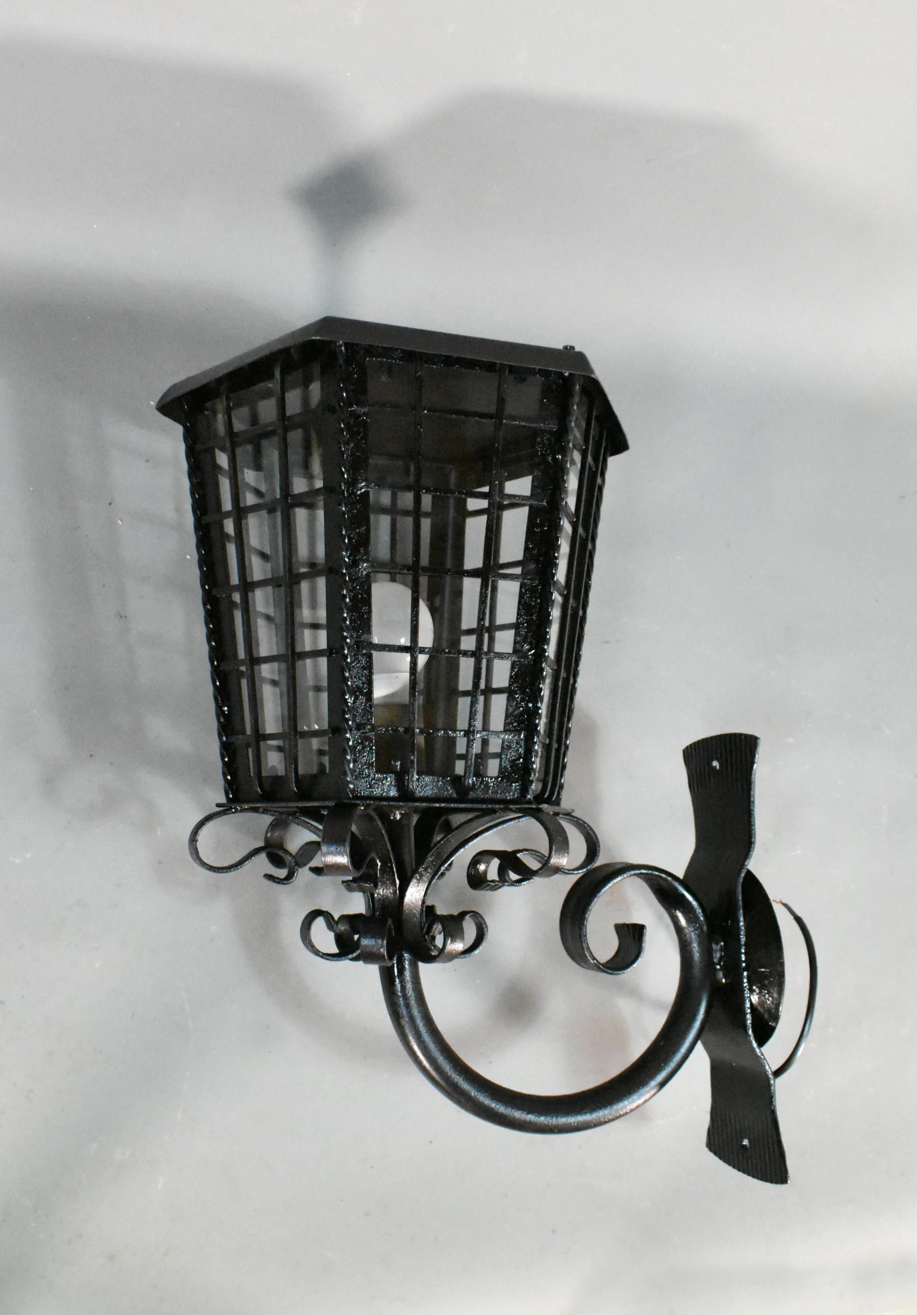 Large French Exterior Glazed Cast Iron Lantern 5